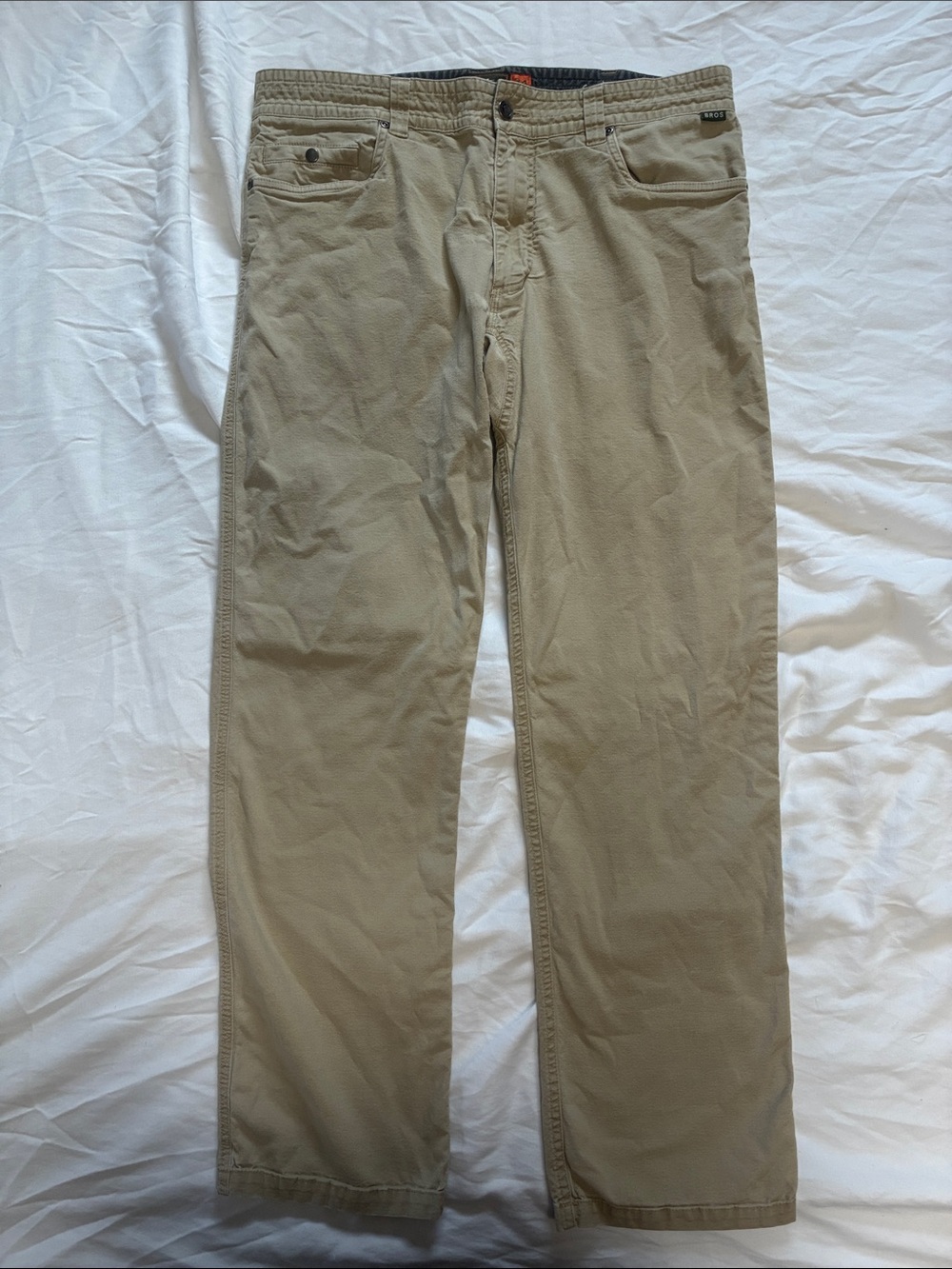 Howler Brothers Frontside 5 Pocket Relaxed Khaki Cotton Canvas Pants Men’s 34x32
